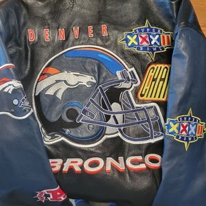 Jeff Hamilton Superbowl 32 Denver Broncos leather jacket